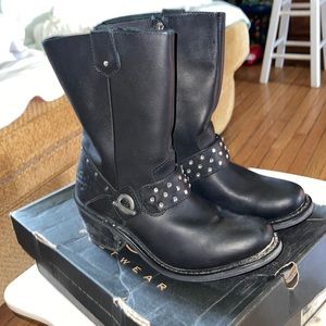 Harley Davidson Macie black noir boots 8.5